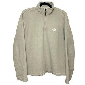 Vintage 00 Adidas Fleece Sweater Green M Quater Zip Clima Warm Outdoor Pullover
